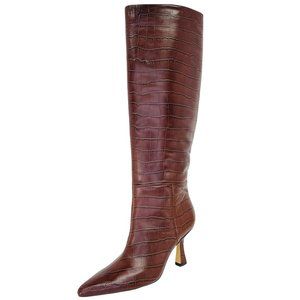 Marc Fisher LTD Hallie2 Knee High Leather Croco Womens Boots Size 6.5M